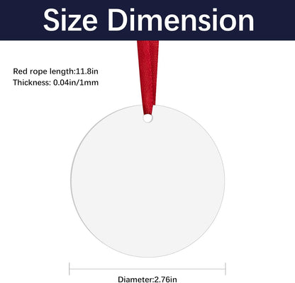 54 pcs Metal Sublimation Ornament Blanks,Sublimation Christmas Ornament Blanks for Christmas Tree Decor Ornaments,Double Sided Sublimation Ornaments Round Sublimation Blanks