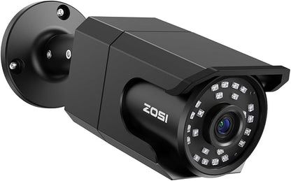 ZOSI 4K 8MP Security PoE IP Bullet Camera Outdoor Indoor with Audio, Human Detection, 100ft B&W Night Vision, 4.0mm Lens, 90° Viewing Angle, IP66 Weatherproof (Only Work 4K POE NVR)