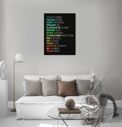 WYJZDZQ8 Inspirational Canvas Wall Art for Office Living Room Motivational Poster Motivation Canvas Prints Artwork Modern Home Decor Painting Stretched and Framed Ready to Hang [30''Wx 40''H]