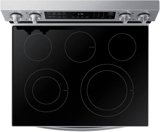 Samsung 6.3 Cu. Ft. Smart Freestanding Electric Range with No Pre-heat Air Fry & Convection, Stainless Steel, NE63A6511SS/AA