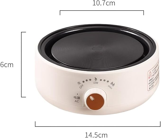 Tissting Electric Stove 500W 110V, Mini Electric Teapot Heater Stove Glass Tea Maker Hot Plates Burner Countertop Stoves for Ceramic Glass Kettle(White)