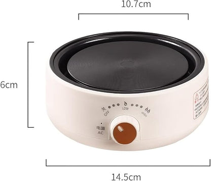 Tissting Electric Stove 500W 110V, Mini Electric Teapot Heater Stove Glass Tea Maker Hot Plates Burner Countertop Stoves for Ceramic Glass Kettle(White)