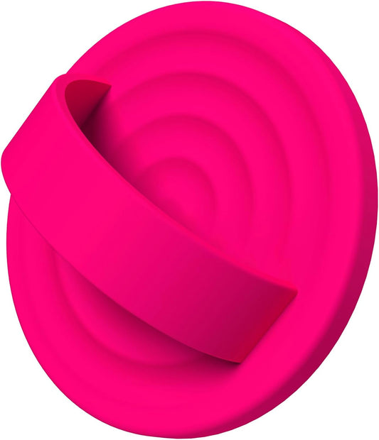 Magnetic Phone Ring Grip Holder, Silicone Finger Loop Grip, Compatible with MasSafe, Back of Phone for iPhone Pro Max/Plus/16/15/15/14/13/12 Series, Neon Pink