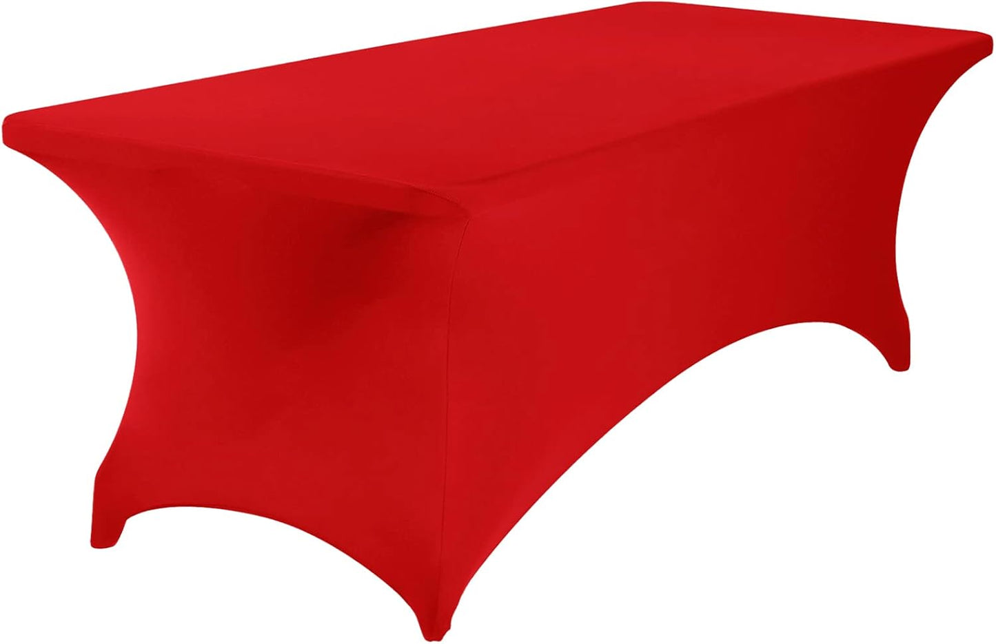 Spandex 8ft Waterproof Table Cover for Party,Wedding, Banquet, and Events(Red)