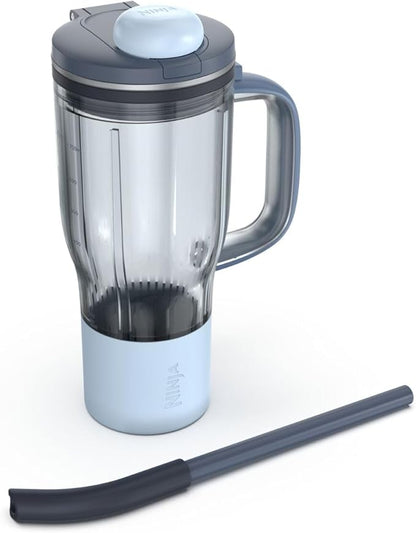 Ninja BlendBOSS | Personal Smoothie Tumbler | 26oz Travel Tumbler w/Leakproof Lid, Detachable Straw & Integrated Chug Spout | Dishwasher Safe & BPA Free | Cyberspace | XSKDB326SLCY| 2025