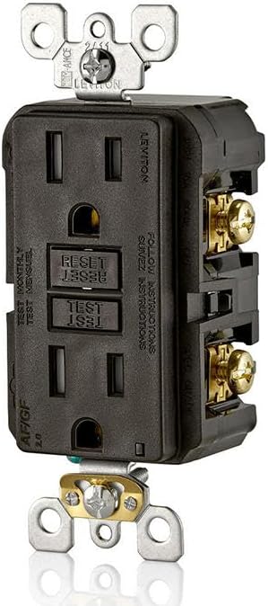 Leviton Dual-Function AFCI/GFCI Outlet, 15 Amp, Self Test, Tamper-Resistant with LED Indicator Light, Protection from Both Electrical Shock and Electrical Fires in One Device, AGTR1, Brown