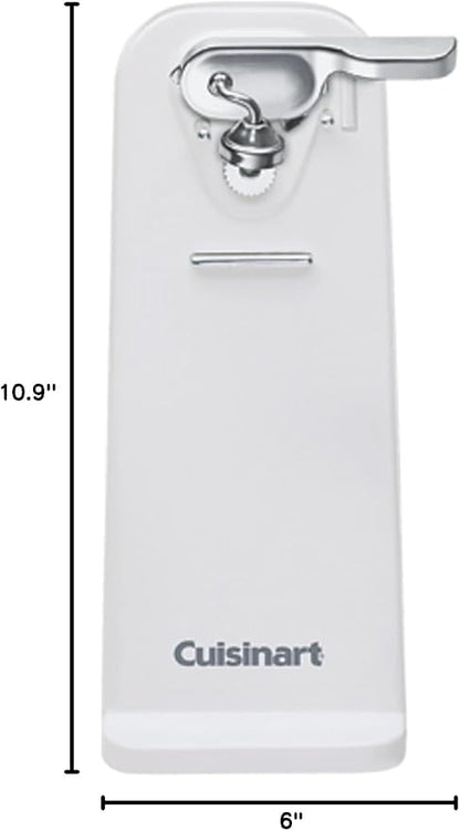 Cuisinart Deluxe Electric Can Opener, Single-Touch Automatic Can Opener, Easy-Clean Detachable Cutting Lever, Nonslip Base, CCO-50N, White