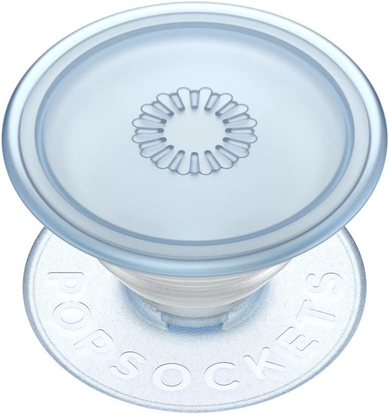 PopSockets Plant-Based Phone Grip with Expanding Kickstand, Adhesive Grip, Eco-Friendly, Cute PopSockets - Ice Blue Transluscent