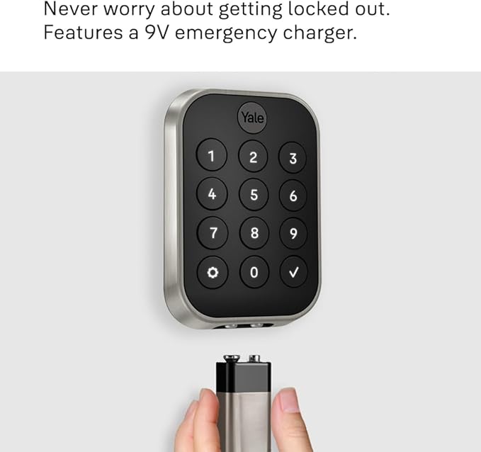 Yale Assure Lock 2 Touch Deadbolt, Black Suede Key-Free Smart Entry Door Lock with Bluetooth Connected Keypad and Fingerprint Scanner for Code Entry (No Wi-Fi), YRD430-F-BLE-BSP
