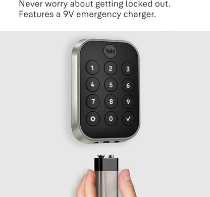 Yale Assure Lock 2 Touch Deadbolt, Black Suede Key-Free Smart Entry Door Lock with Bluetooth Connected Keypad and Fingerprint Scanner for Code Entry (No Wi-Fi), YRD430-F-BLE-BSP