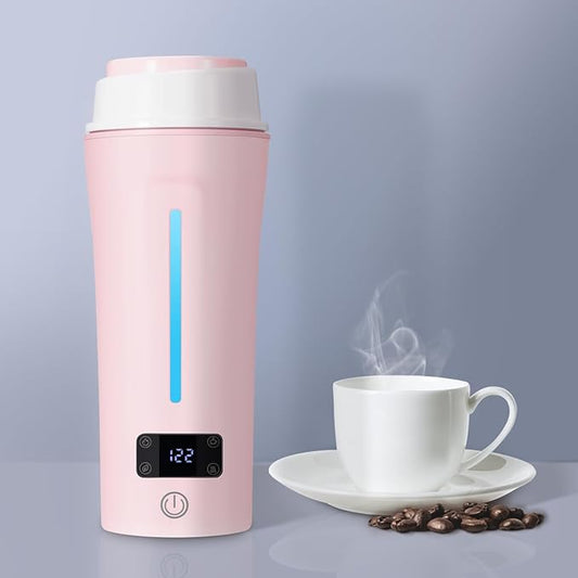 Dual Voltage Travel Kettle, 110-240V Portable Electric Kettle with LCD Display, 4 Temperature Settings, 4 Colors LED for Global Use (350ML)