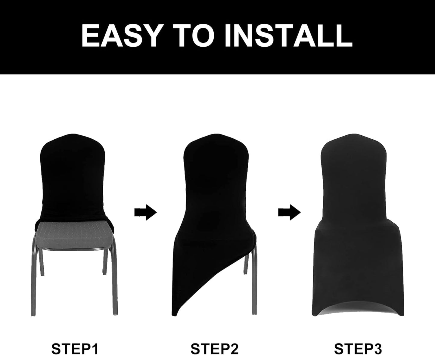 Spandex Chair Cover,25PCS,Chair Covers,Living Room Chair Covers,Removable Chair Cover Washable Protector Stretch Chair Cover for Party, Banquet,Wedding Event,Hotel(White)