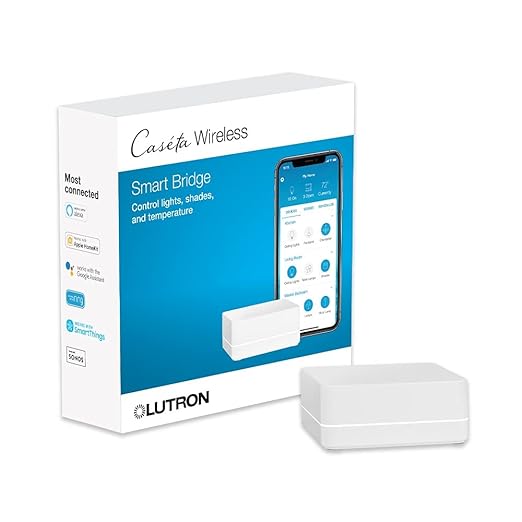 Lutron Caseta Smart Lighting Smart Hub for Light Bulbs and Fans, Compatible w/ Amazon Alexa, Apple Homekit, Google Home, 75 Device Capacity, L-BDG2-WH, White