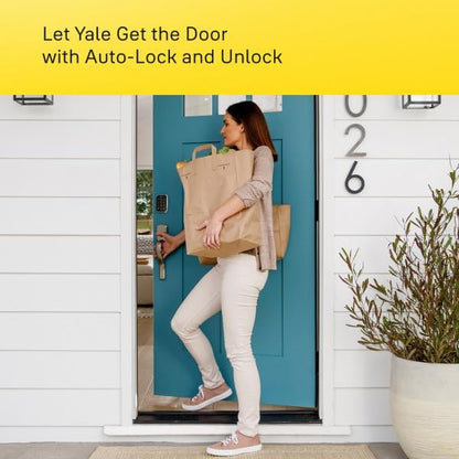 Yale Assure Lock 2 – Satin Nickel Smart Lock for Front Door Deadbolt with Keypad, Z-Wave Connectivity, and Backup Key, YRD430-WF1-0BP