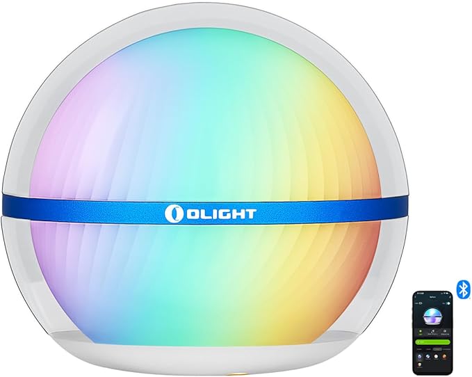 OLIGHT Ostrip Smart LED Strip Lights with App Control Bundle with Sphere 75 lumens Stepless Dimming Table Lamp, Magnetic Rechargeable RGB Ambient