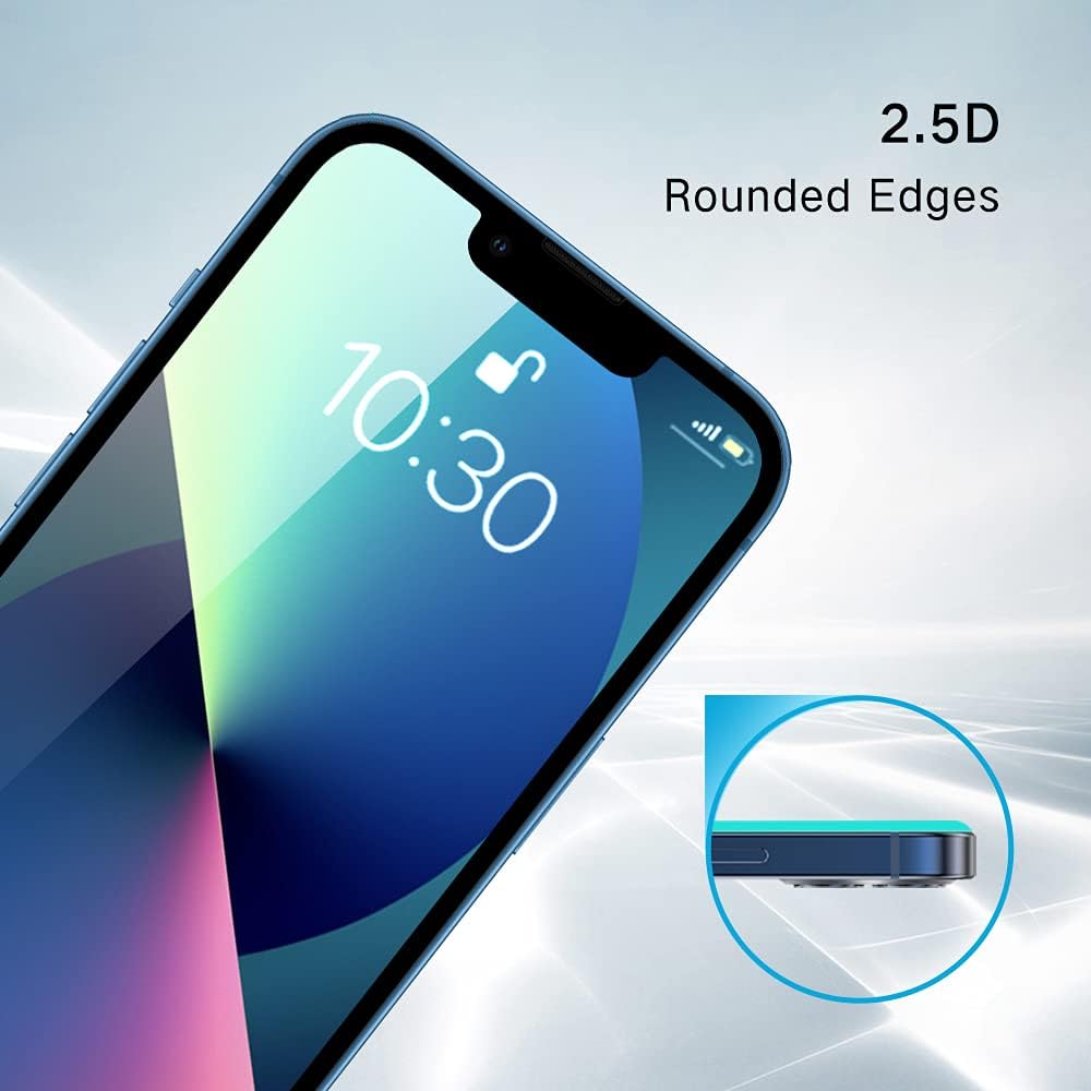 PERFECTSIGHT Compatible for iPhone 14, iPhone 13, iPhone 13 Pro Screen Protector 6.1 Inch 2 Pack HD Clear Premium Tempered Glass Case Friendly 9H Hardness Bubble Free Easy Installation
