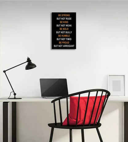 Inspirational Wall Art Office Decor Motivational Posters Prints on Canvas Inspiring Entrepreneur Positive Quotes Pictures Prints Artwork Modern Home Living Room Shcool Decor Framed [12''Wx 18''H]