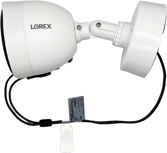 Lorex Indoor/Outdoor 4K Ultra HD Smart Deterrence CVI Wired Add-On Bullet Security Camera | Color & IR Night Vision | Dual Warning LED Lights | Siren | Built-in Speaker | IP67 | White