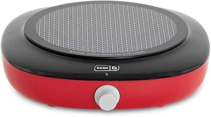 Dash Pyroceram Glass Burner - Designed for Multi-Function Cooking - Lightweight Device with Durable Pyroceram Glass - Quick Infrared Heating System & Five-Temperature Settings - Aqua