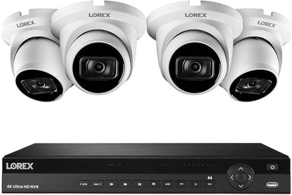 16-Channel Nocturnal NVR System with 4K (8MP) Smart IP Dome Security Cameras with Real-Time 30FPS Recording and Listen-in Audio 4 / White