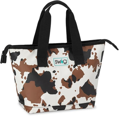 Swig Life Lunchi Lunch Box, Waterproof and Insulated Lunch Box for Women with Wide Bottom, Zipper Closure, Back Pocket and Top Handle in Hayride