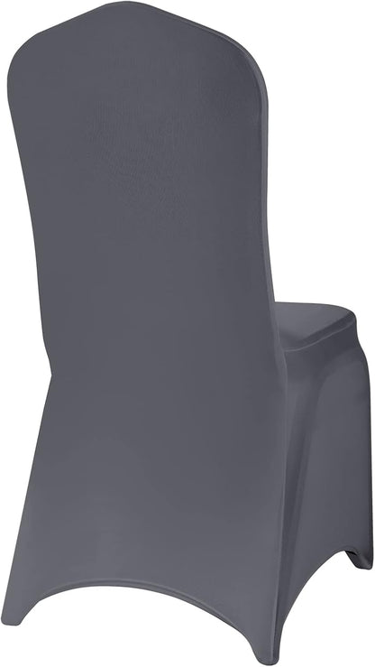 Spandex Chair Cover, 12PCS Removable and Washable Protector for Living Room, Party, Banquet, Wedding Event, Hotel (Gray)