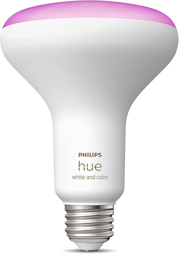 Philips Hue Smart 85W BR30 LED Bulb- White and Color Ambiance Color-Changing Light- 1 Pack- 1200LM- E26 - Indoor - Control with Hue App- Works with Alexa, Google Assistant and Apple Homekit