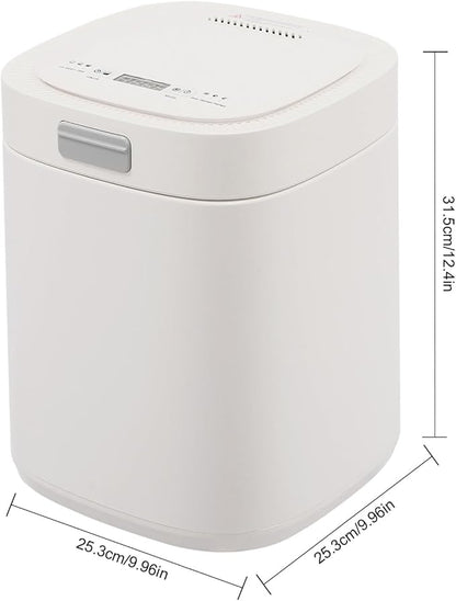 Electric Waste Kitchen Composter, 2.5L Foodcycler Eco-Friendly Electric Kitchen Compost,Three Working Modes Composting Machine for Apartment Countertop for Home (White)