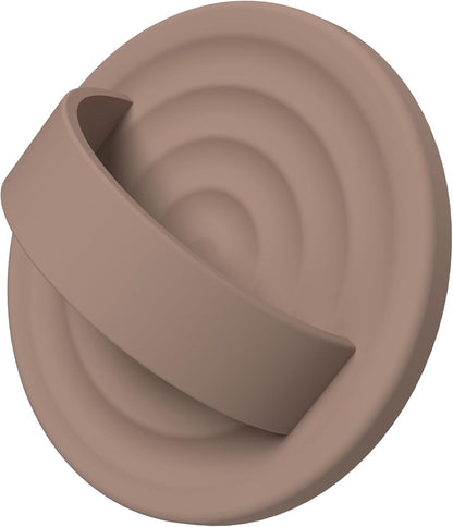 Magnetic Phone Ring Grip Holder, Silicone Finger Loop Grip, Compatible with MasSafe, Back of Phone for iPhone Pro Max/Plus/16/15/15/14/13/12 Series, Light Brown