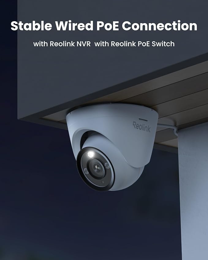 REOLINK 12MP PoE IP Camera Outdoor, 97° Wide Angle Dome Security Camera for Home Surveillance, Human/Vehicle/Pet Detection, 700lm Color Night Vision, 2 Way Talk, Up to 512GB microSD Card, RLC-1224A
