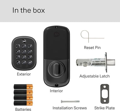 Yale Security Keyless Entry Keypad Deadbolt - Unlock Using Your Entry Code - No app or connectivity - Black Suede