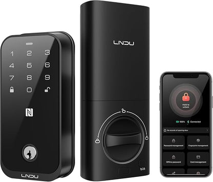 Smart Locks for Front Door, Keyless Entry Door Lock, Supports Apple HomeKit, Fingerprint Unlock, Remote Control via App, Auto Unlock, keypad deadbolt, Long Battery Life & Auto-Lock