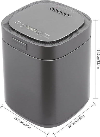 Electric Waste Kitchen Composter, 2.5L Foodcycler Eco-Friendly Electric Kitchen Compost,Three Working Modes Composting Machine for Apartment Countertop for Home (Black)