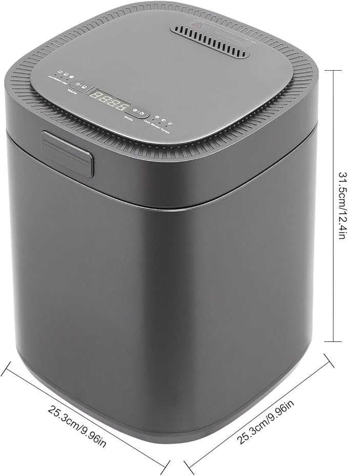Electric Composter for Kitchen,Smart Compost Bin Indoor/Outdoor,2.5L Large Capacity Odorless Composter Kitchen Countertop,Auto-Cleaning Home Compost Machine (Black)