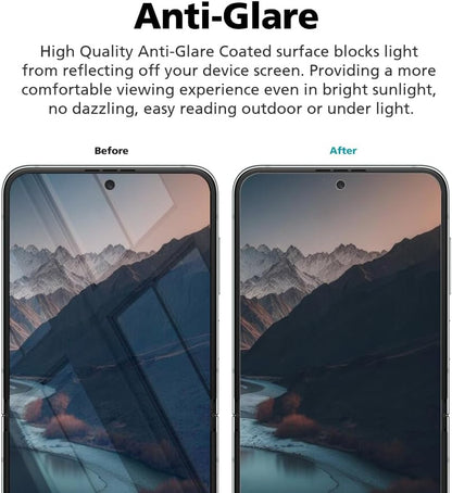 3-Pack Anti-Blue Light Matte Screen Protector For iPhone 15 Pro [Support Fingerprint Unlock] Anti-Glare, Anti-Fingerprint [Eye Protection] Bubble-Free Installation with Alignment Jig