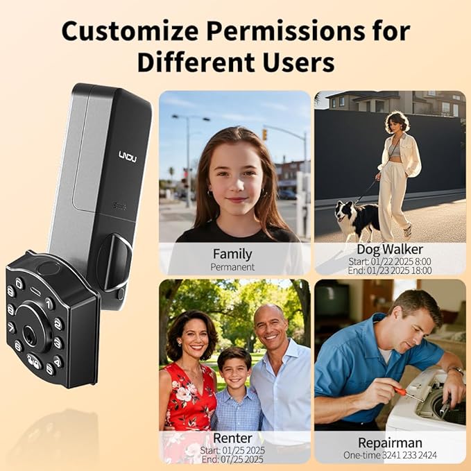 Smart Keyless Entry Door Lock, Smart Locks for Front Door, Works with APP Remote Control, Alexa, Google, Siri, Auto Unlock, keypad deadbolt, WiFi, Fingerprint Door Lock