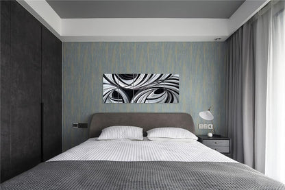 Yihui Arts Black and White Metal Art Wall Decor Hand Crafted Abstract Aluminum Artwork Modern Wall Sculpture Home Accent for Living Room Bedroom Dinning Decor