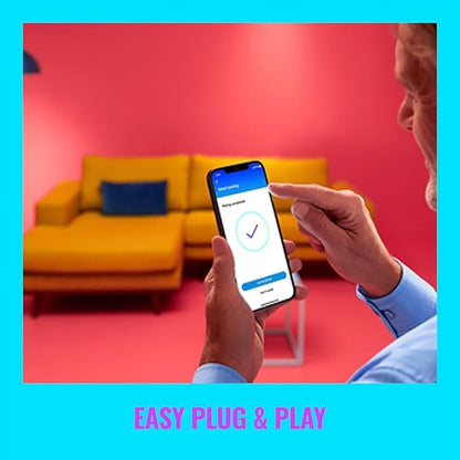 WiZ Connected Squire Smart Table Lamp, LED Color Changing Lights, Portable Table Light Connects to Wi-Fi, Control w/Voice or App, Works with Google, Alexa & Siri Shortcut