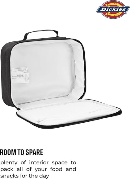 Dickies Kids Insulated Lunch Bag for School, Thermal Reusable Lunch Box for Kids, Boys, Girls - 8 Years Old and Up (Charcoal)