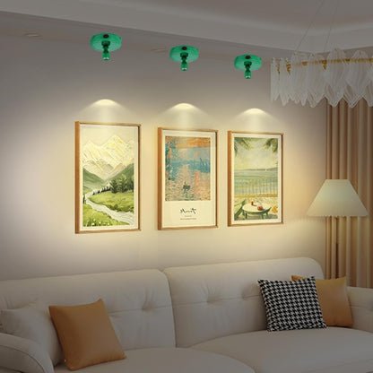 Battery Operated Spotlight, Cordless Plant Tree Spot Lights Indoor, LED Dimmable Accent Up Light, Stick on Display Lighting for Picture Dartboard Painting Artwork Sculpture