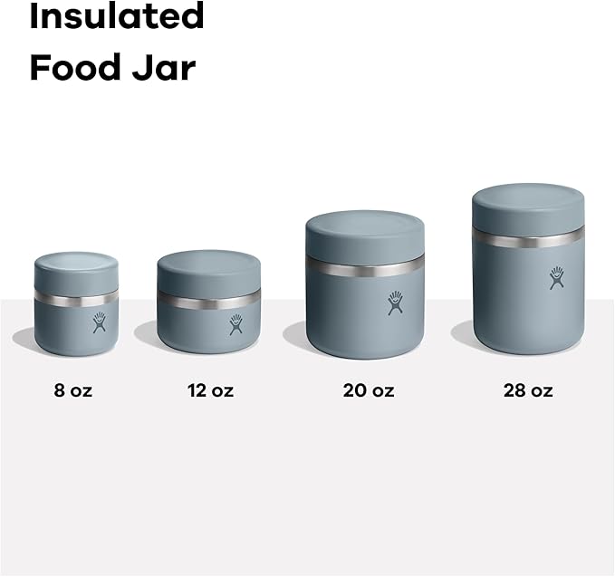Hydro Flask Food Jar – Insulated Stainless Steel, Snack Travel Container for Hot Food & Soup 20 Oz Harbor Blue
