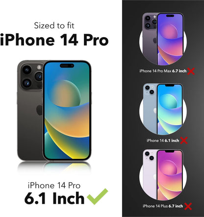 ZAGG Invisible Shield Glass Elite Privacy Screen Protector for Apple iPhone 14 Pro - Two-Way Privacy Filter, 4X Stronger, Anti-Fingerprint Technology, Easy to Install