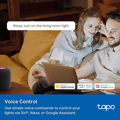 TP-Link Tapo Smart Switch, Single-Pole/3-Way/4-Way, Matter Compatible, Energy Monitoring, Neutral Wire Required, Works with Alexa, Siri, Google Home, SmartThings, UL Certified, 2.4GHZ Wi-Fi, Tapo S515