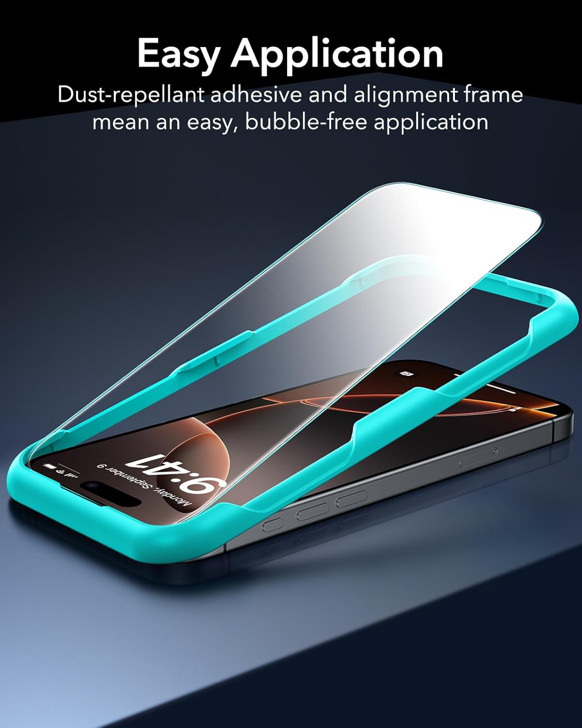 ESR 3 Pack for iPhone 16 Pro Max Screen Protector, [9H Hardness] [Military Grade Shatterproof] Tempered Glass Film with Easy Installation Tool, HD Clear, Scratch Resistant