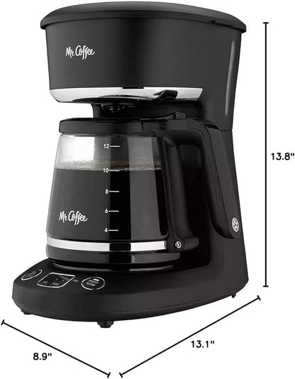 Mr. Coffee® 12-Cup Programmable Coffeemaker, Brew Now or Later