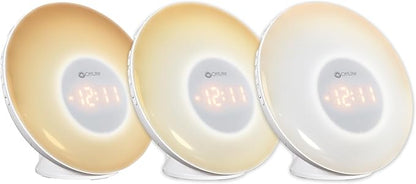 OttLite Wake Up Light with White Noise Sound Machine, Color Changing, Sunrise Simulation, 7 Wake Up Sounds, Snooze Function, Smart Alarm Clock for Heavy Sleepers, Sunlight Lamp with USB Charging Port
