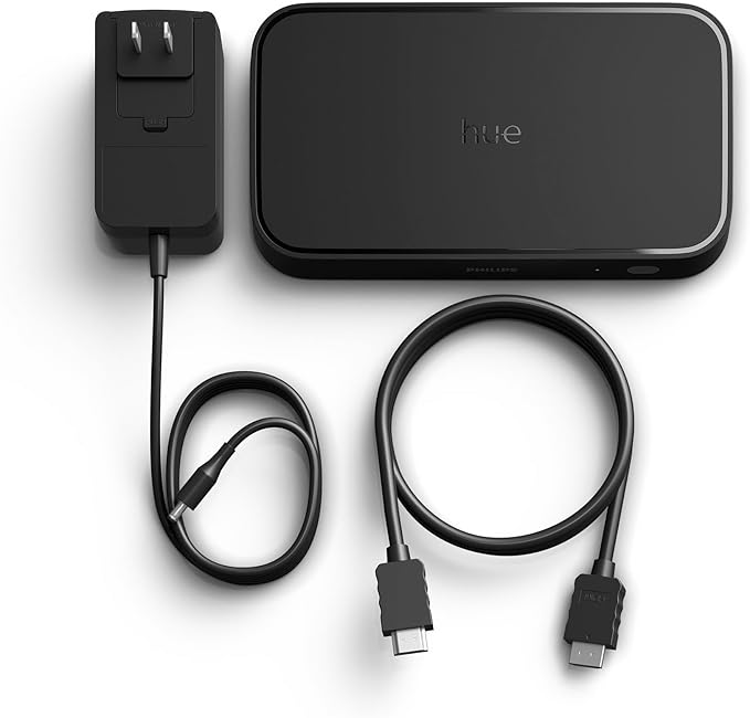 Philips Hue Play HDMI Sync Box 8K, Syncs up to 10 Hue Lights with Video Games, Movies, and Music, Requires Hue Bridge, Supports Dolby Vision HDR10+, Control with Hue App