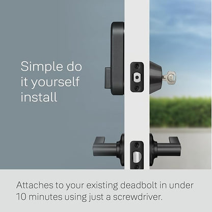 Yale Approach Smart Wi-Fi Deadbolt Retrofit Smart Lock, Unlimited Virtual Keys, App Remote Control, Keyless Entry - Black