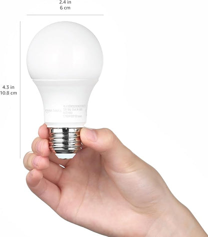 Amazon Basics A19 Dusk to Dawn Sensor LED Outdoor Light Bulb,60W Equivalent,Energy-Efficient 9W,Daylight 5000K,E26 Base,10,000 Hours,2 Count (Pack of 12)