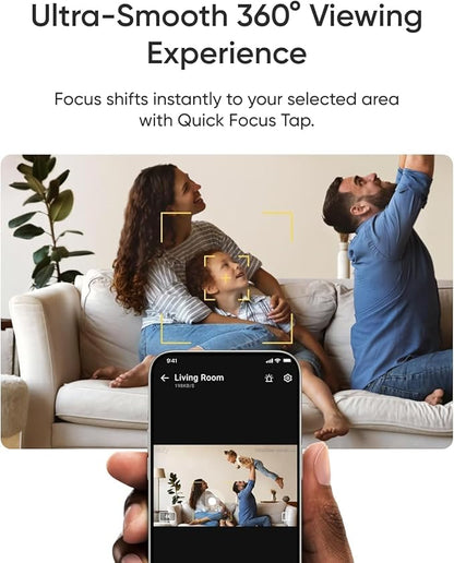 eufy Security Indoor Cam E30 2-Cam Kit, Latest Generation,4K UHD Security Camera, Pet/Dog/Baby Camera with Phone app, Color Night Vision, Human/Pet Auto Tracking,360° Coverage,Works with Homekit,White